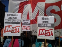 El MST lanza en Plaza de Mayo el Primer Congreso de la Liga Internacional Socialista