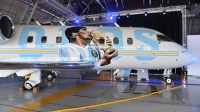 En el Mundial de Qatar, se inauguró el Maradona Fan Fest, con el avión Tango D10S