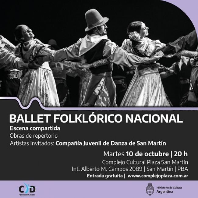 El Ballet Folklórico Nacional presenta el Ciclo de Danza Escena Compartida