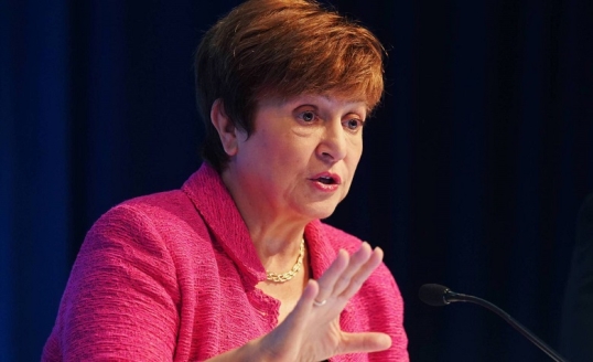 La titular del FMI, Kristalina Georgieva llega a la Argentina