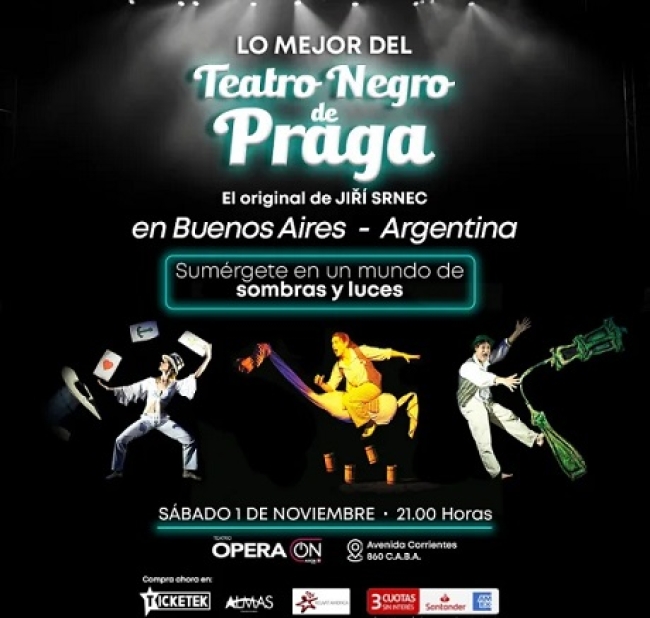 Llega a Buenos Aires el tradicional Teatro Negro de Praga