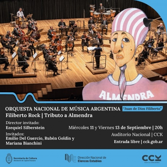 Filiberto Rock - Tributo a Almendra-Miércoles 11 y Viernes 13 de Septiembre  en el CCK