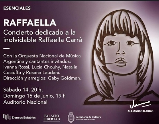 Esenciales - Raffaella Carrá - 14 y 15 de junio Palacio Libertad - Entrada gratuita