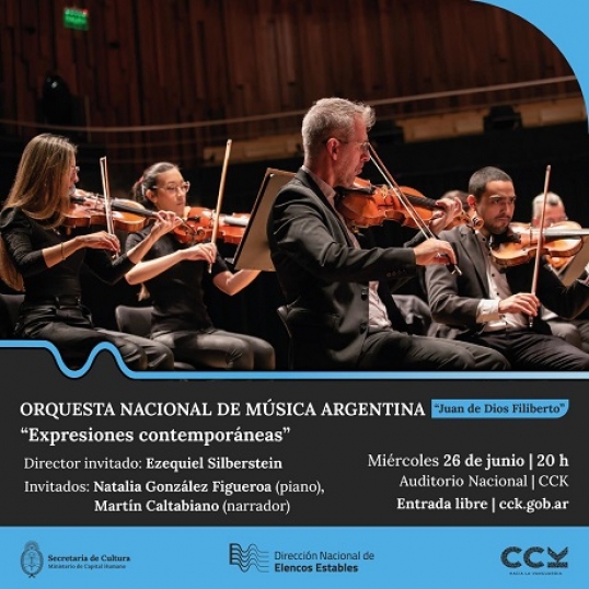 Orquesta Nacional de Música Argentina "Juan de Dios Filiberto" - CCK, Auditorio Nacional - Entrada Gratuita