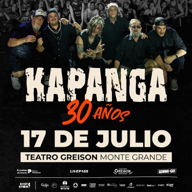 Kapanga desembarca en el Teatro Greison de Monte Grande