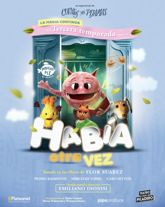 «Había otra vez», el espectáculo de Cuentos en Pijamas se presenta en el Teatro Picadero