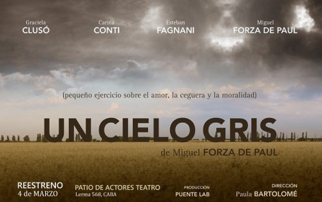 Estreno: «Un cielo gris» con dirección de Paula Bartolomé en Patio de Actores