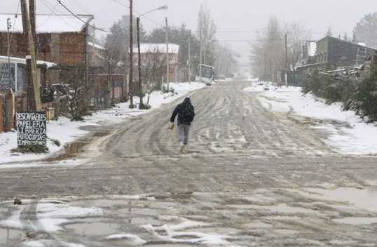 Bariloche: Fuerte temporal de nieve y viento sobre la región