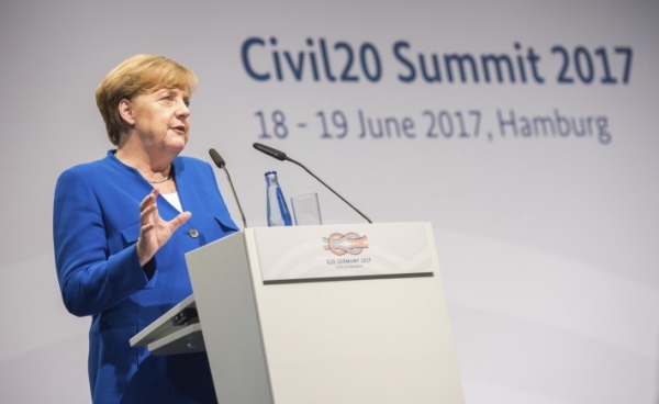 Angela Merkel expresó su satisfacción por el apoyo del G20 al Acuerdo de París sobre el clima