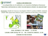 Charla: «Los plaguicidas en el ambiente y en muestras biológicas humana»