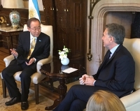 Ban Ki-moon: &quot;Argentina se está alineando con las prioridades de la ONU&quot;