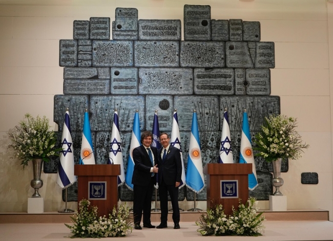Milei, se reunió en Jerusalén con su par israelí Isaac Herzog y con el primer ministro Netanyahu