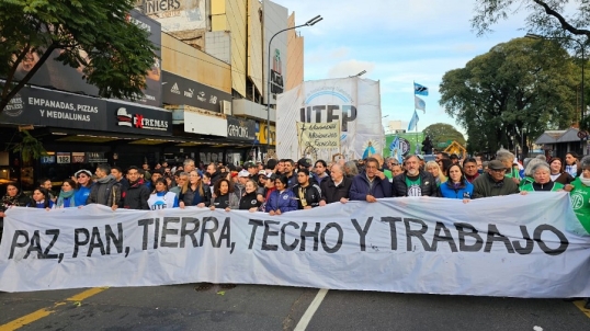 Miles de personas se movilizarán por "Paz, Pan, Tierra, Techo y Trabajo"