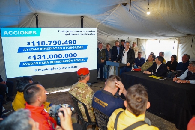 Incendios en Córdoba: Llaryora presentó el Programa de Remediación Social, Productivo, Ambiental y de Infraestructura