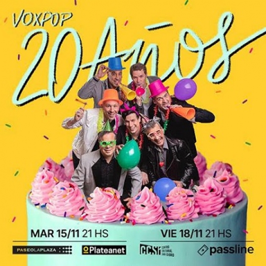 Voxpop festeja sus primeros 20 años con un ciclo de recitales