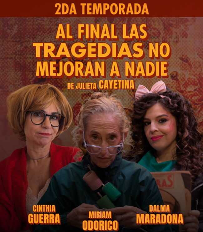 "Al final las tragedias no mejoran a nadie", comedia dramática en Timbre 4