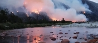 Chubut: El fuego en El Turbio avanza con rápida propagación