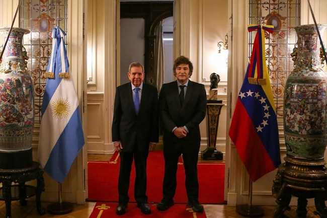 Javier Milei recibió al líder de la oposición de Venezuela, Edmundo González Urrutia