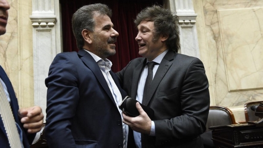 Javier Milei salió a defender al diputado Cristian Ritondo