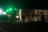 Corrientes: El vuelco de un colectivo deja un muerto y varios heridos en la ruta nacional 14