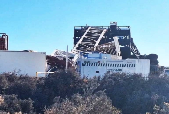Neuquén: Cayó una torre de perforación en un yacimiento de Vaca Muerta