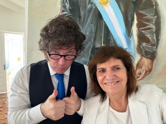 Javier Milei y Patricia Bullrich, se reunieron en la Quinta de Olivos