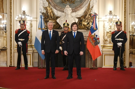 Milei recibió al presidente de Chile, José Antonio Kast en la Casa Rosada