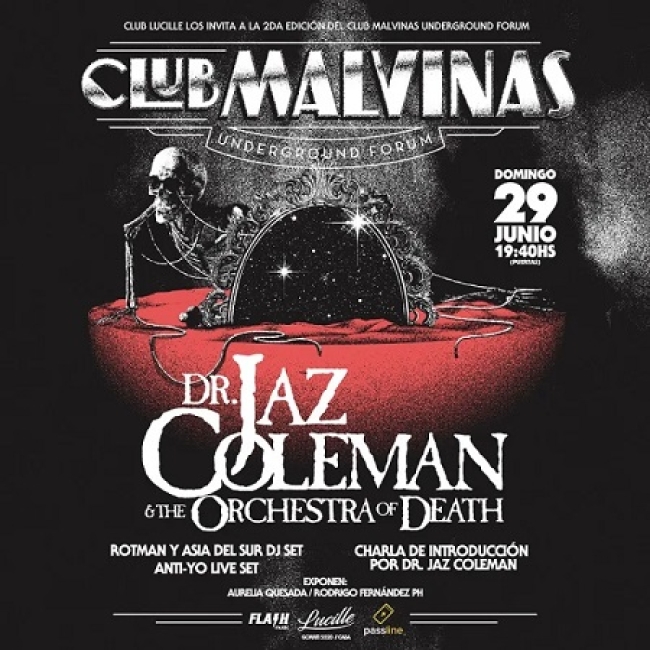 Jaz Coleman and The Orchestra of Death se presenta en Club Lucille