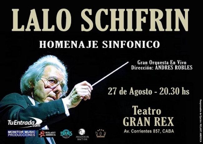 Lalo Schifrin Homenaje sinfónico se presenta en el Teatro Gran Rex