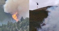 Río Negro: Un vuevo incendio se desató los cerros Ventana- Meta